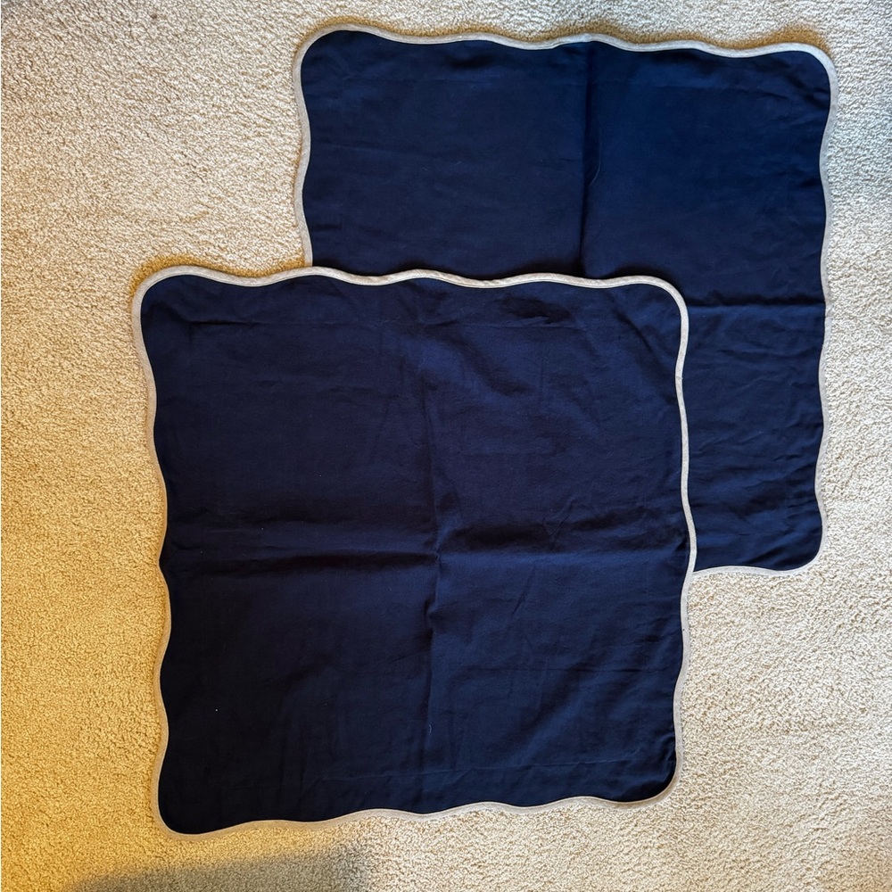 Crate&Barrel Navy Europe Shams